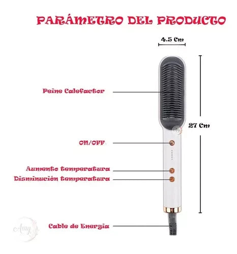 SmoothGlow™ | Cepillo Alisador de Pelo Profesional